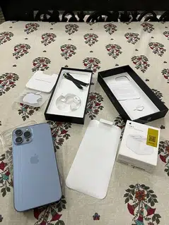 iphone 13 pro max, LLA 128gb, PTA approved dual sim, sierra blue 10/10