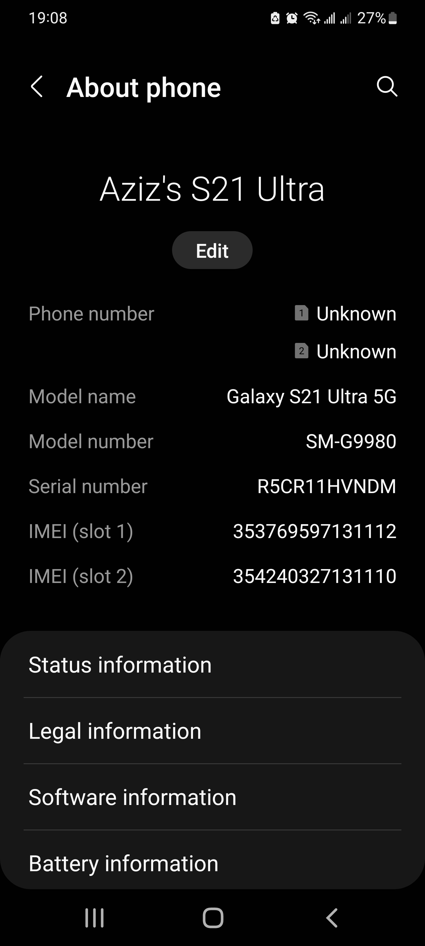 PTA APPROVED S21 ULTRA 16GB RAM 512GB ROM BLACK