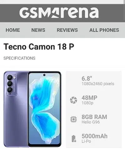 TECHNO CAMON 18P